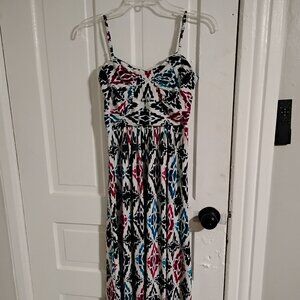 Colorful Patterned Maxi Ann Taylor Dress – Size Extra Small